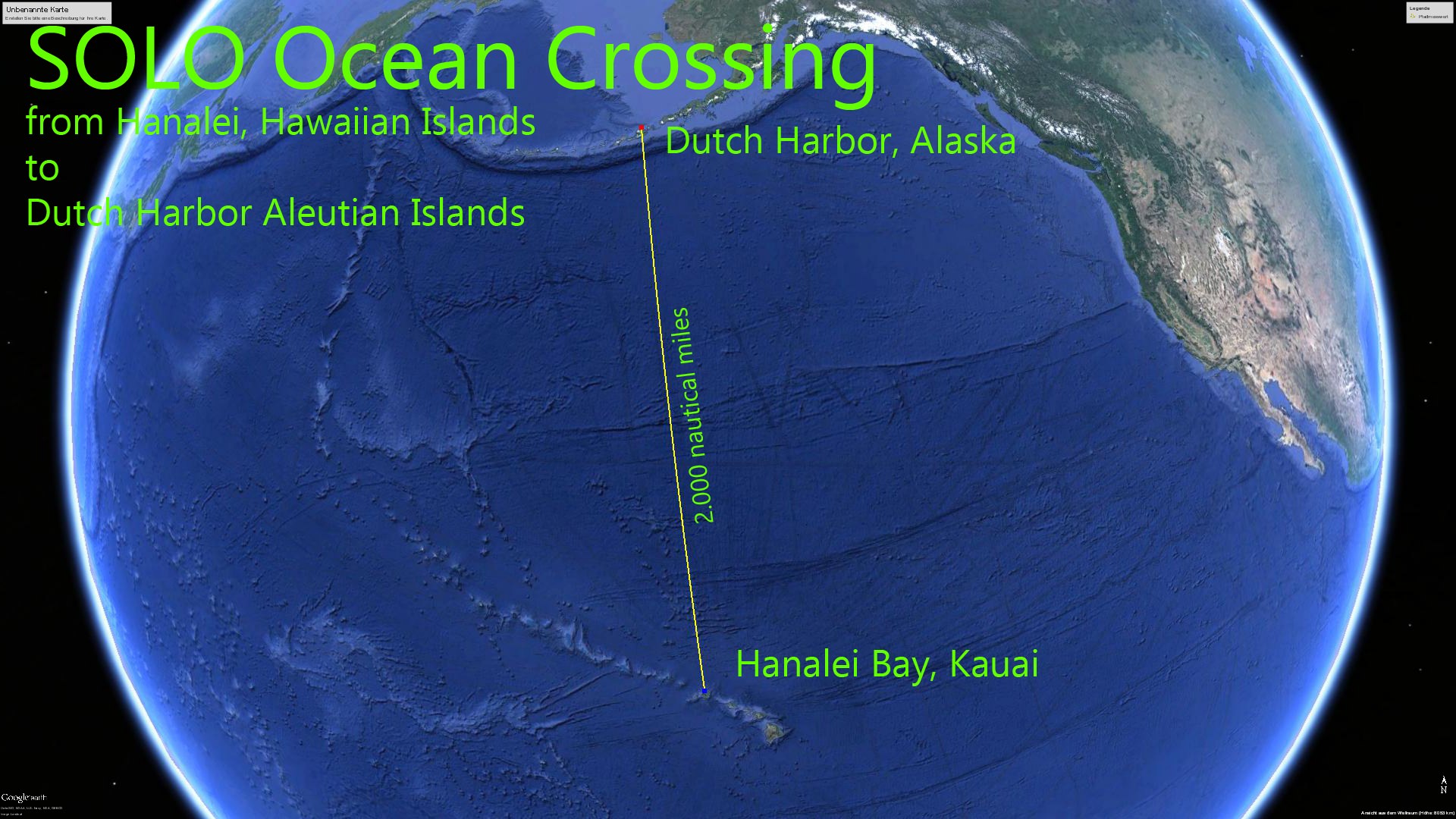 hanalei to dutch harbor